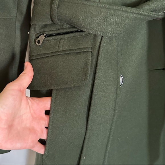 DKNY wool trench pea coat - hunter green - Picture 15 of 15